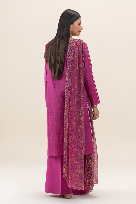 2 PIECE EMBROIDERED LAWN SUIT-MAGENTA BLOOM (UNSTITCHED)