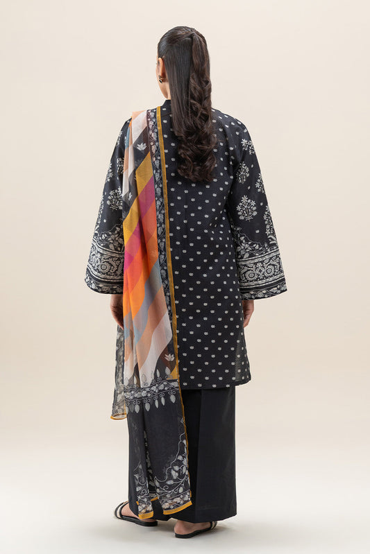 3 PIECE PRINTED LAWN SUIT-RAVEN GRACE (UNSTITCHED)