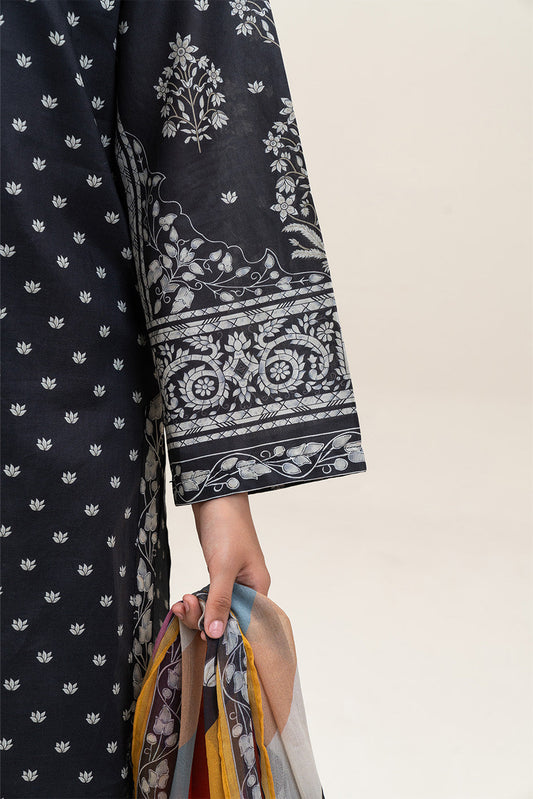 3 PIECE PRINTED LAWN SUIT-RAVEN GRACE (UNSTITCHED)