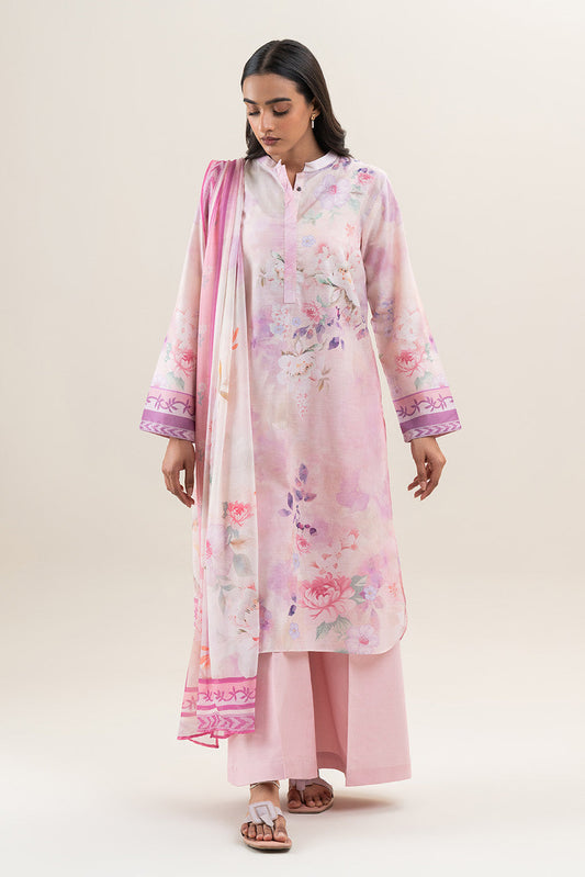 3 PIECE PRINTED LAWN SUIT-FLORAL HAZE (UNSTITCHED)