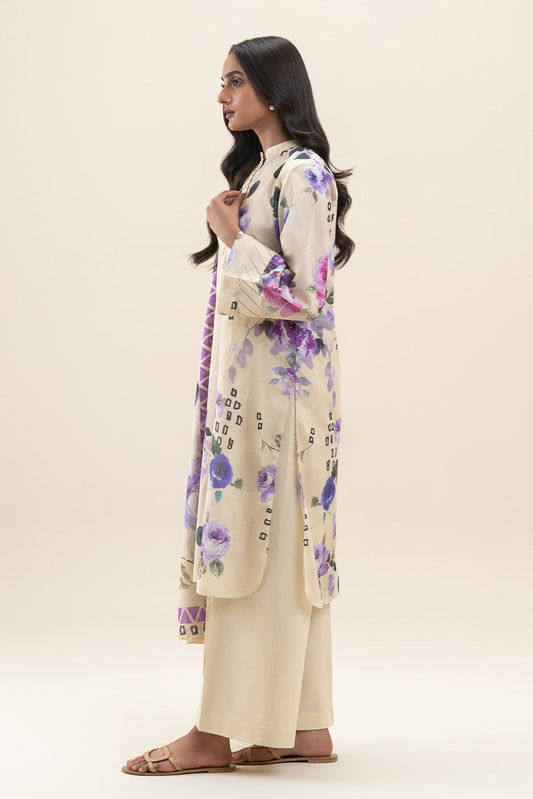 3 PIECE PRINTED LAWN SUIT-PSYCHEDELIC SKY (UNSTITCHED)