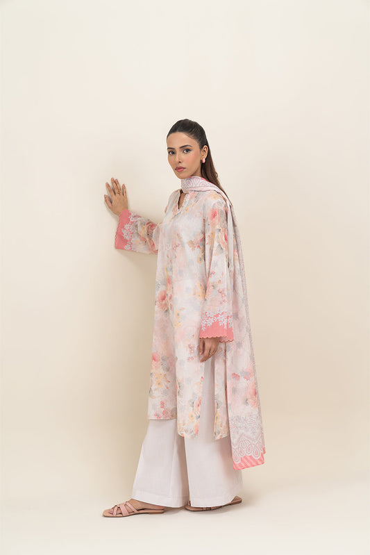 3 PIECE PRINTED LAWN SUIT-ROSACEA HAZE (UNSTITCHED)