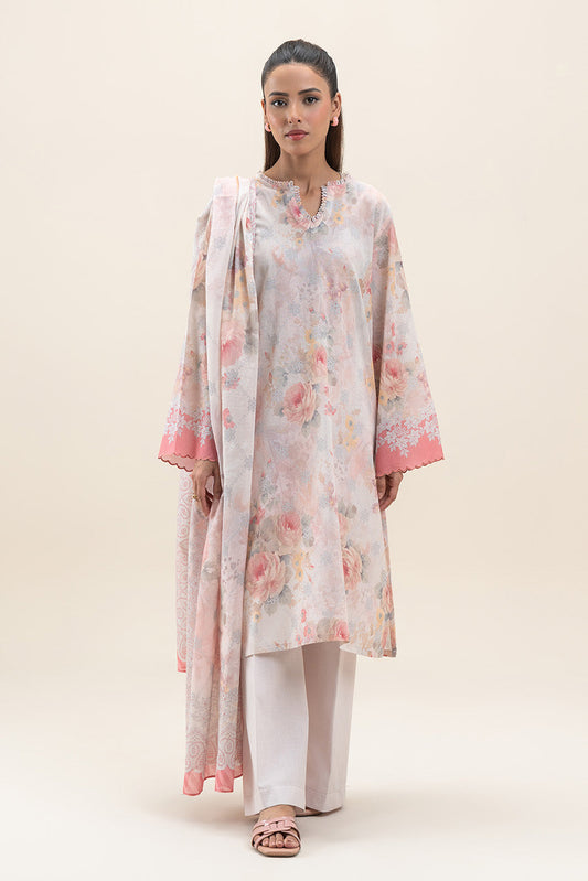 3 PIECE PRINTED LAWN SUIT-ROSACEA HAZE (UNSTITCHED)