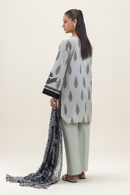 3 PIECE PRINTED LAWN SUIT-WITCHING HOUR (UNSTITCHED)