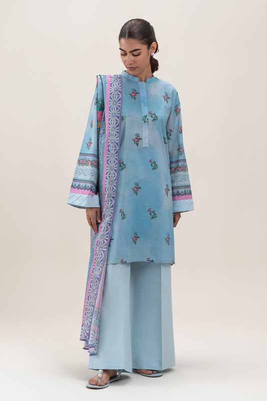 3 PIECE PRINTED LAWN SUIT-RADIANT TRIBE (UNSTITCHED)