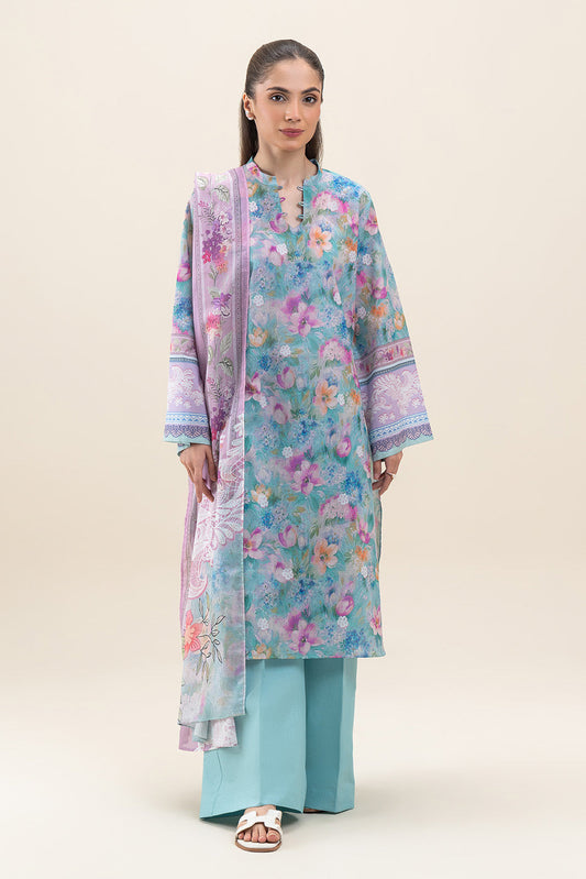 3 PIECE PRINTED LAWN SUIT-CANDY BLOOM (UNSTITCHED)