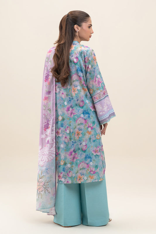 3 PIECE PRINTED LAWN SUIT-CANDY BLOOM (UNSTITCHED)