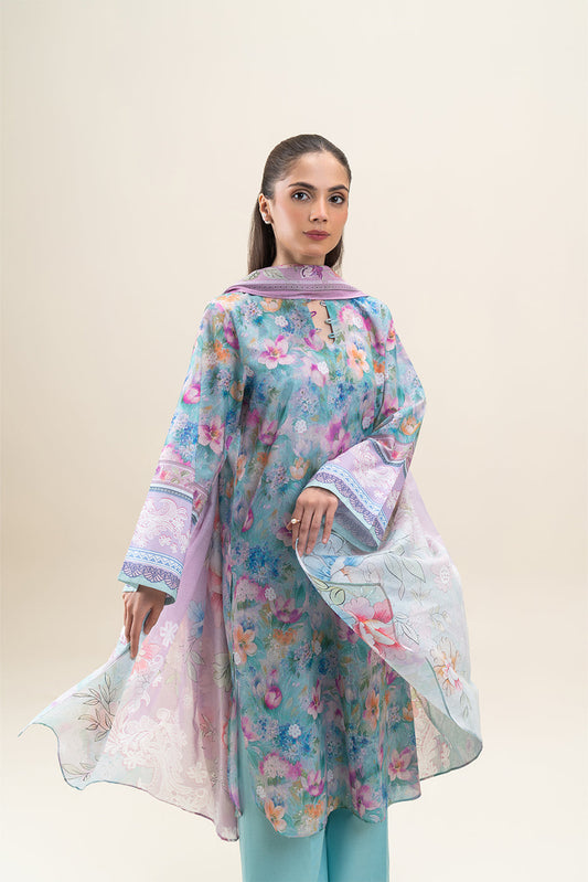 3 PIECE PRINTED LAWN SUIT-CANDY BLOOM (UNSTITCHED)