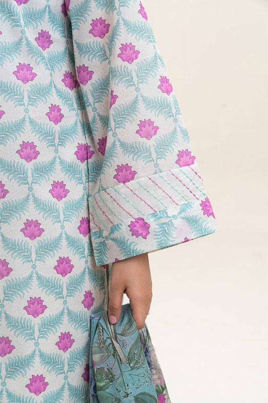 3 PIECE PRINTED LAWN SUIT-ARCTIC GLAM (UNSTITCHED)