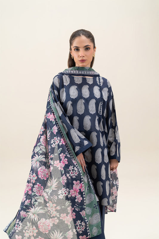 3 PIECE PRINTED LAWN SUIT-ETHNIC VERVE (UNSTITCHED)