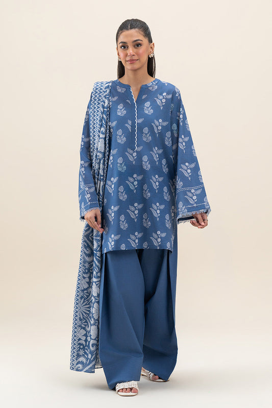 3 PIECE PRINTED LAWN SUIT-RIS FERN (UNSTITCHED)