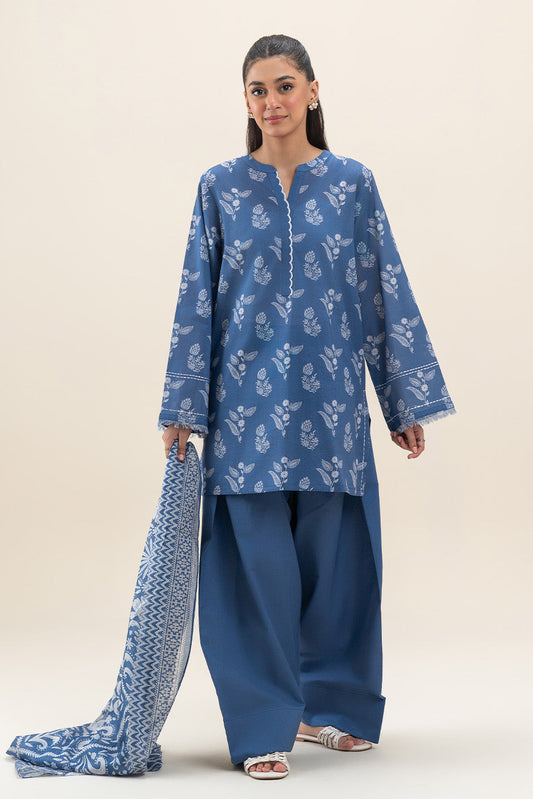 3 PIECE PRINTED LAWN SUIT-RIS FERN (UNSTITCHED)