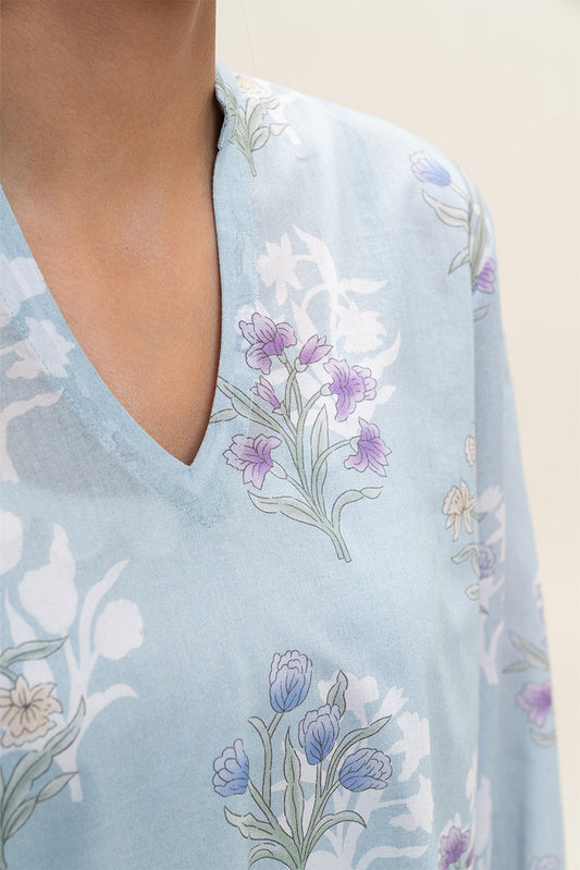 3 PIECE PRINTED LAWN SUIT-ARCTIC ROSE (UNSTITCHED)
