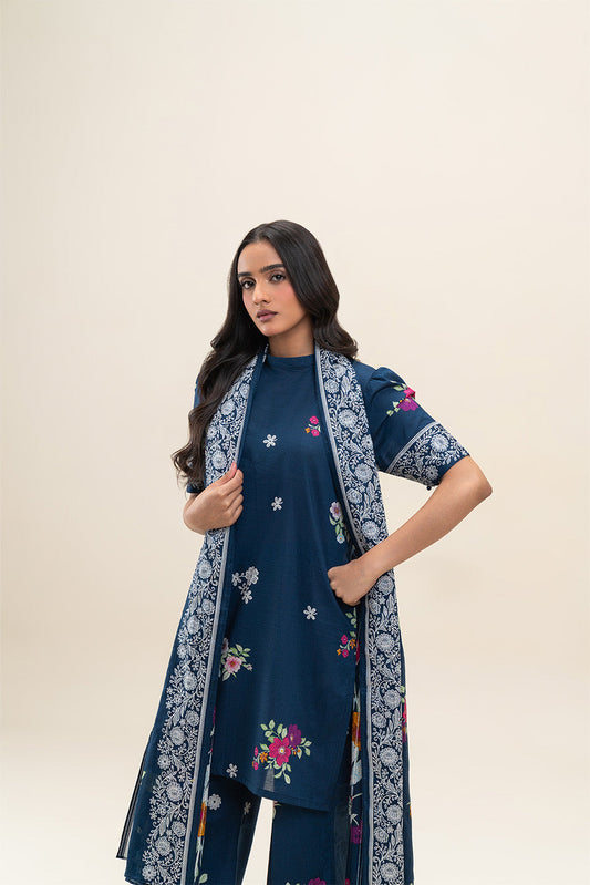 3 PIECE PRINTED LAWN SUIT-DARK ENCHANTMENT (UNSTITCHED)
