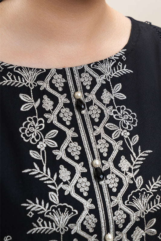3 PIECE EMBROIDERED LAWN SUIT-EBONY VOGUE (UNSTITCHED)