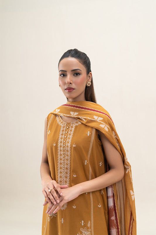 3 PIECE EMBROIDERED LAWN SUIT-SUNSET HUES (UNSTITCHED)