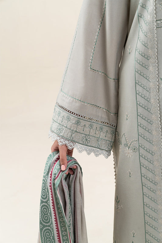 3 PIECE EMBROIDERED LAWN SUIT-SAGE VERVE (UNSTITCHED)