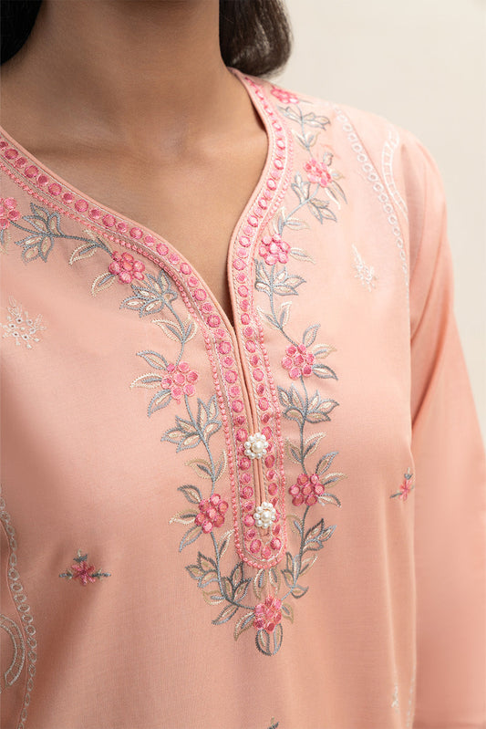 3 PIECE EMBROIDERED LAWN SUIT-BALLET BUD (UNSTITCHED)
