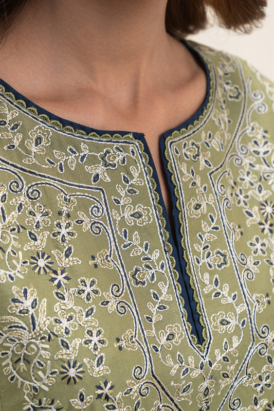 3 PIECE EMBROIDERED LAWN SUIT-MUTED MIRAGE (UNSTITCHED)
