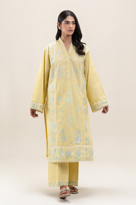 2 PIECE EMBROIDERED LAWN LAWN SUIT-DAFFODIL MUSK (UNSTITCHED)