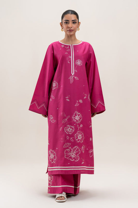2 PIECE EMBROIDERED LAWN SUIT-FUSCHIA CHARM (UNSTITCHED)
