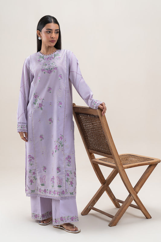 2 PIECE EMBROIDERED LAWN SUIT-LAVENDER GLAZE (UNSTITCHED)