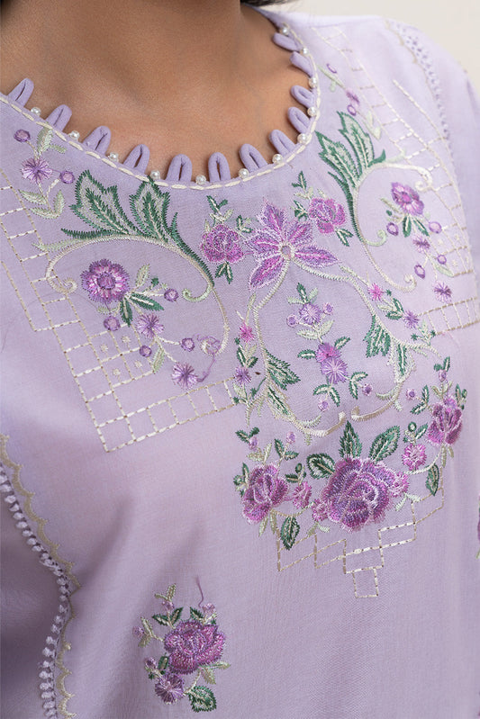 2 PIECE EMBROIDERED LAWN SUIT-LAVENDER GLAZE (UNSTITCHED)