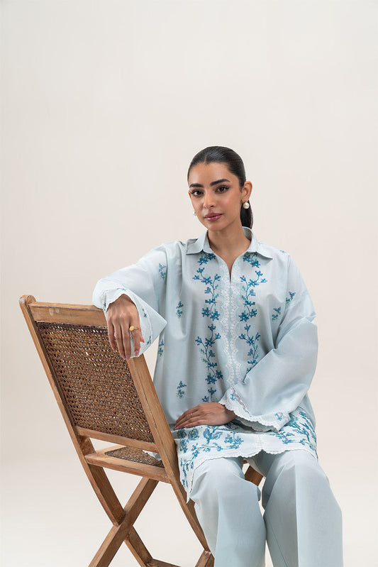 2 PIECE EMBROIDERED LAWN SUIT-DIVINE SKY (UNSTITCHED)