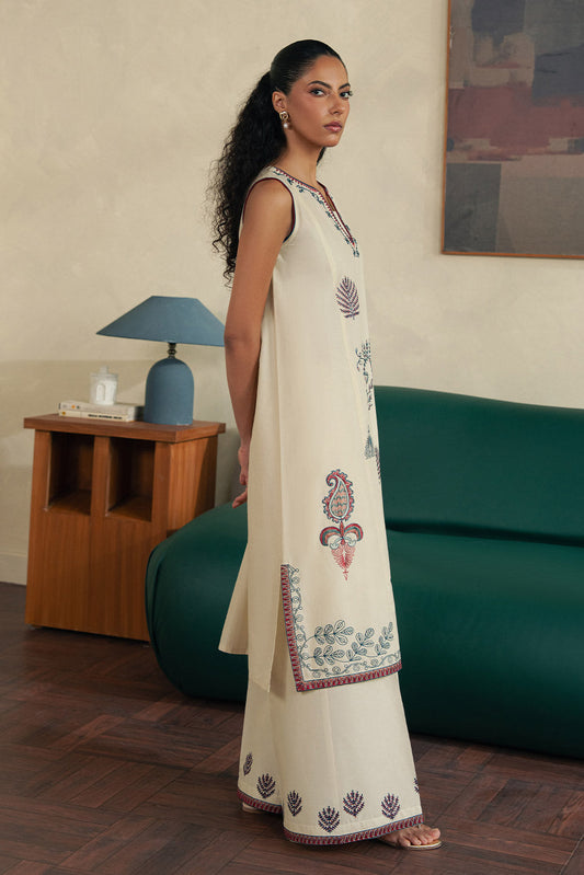 2 PIECE EMBROIDERED LAWN SUIT-SAND TREASURE (UNSTITCHED)