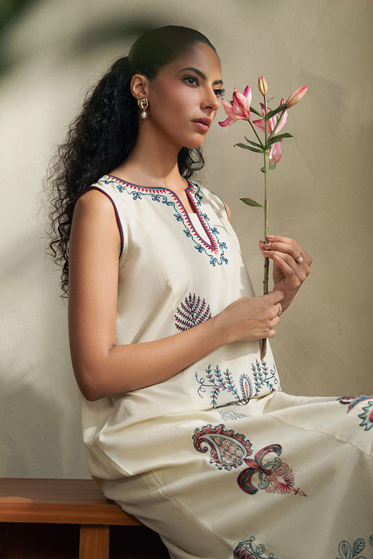 2 PIECE EMBROIDERED LAWN SUIT-SAND TREASURE (UNSTITCHED)