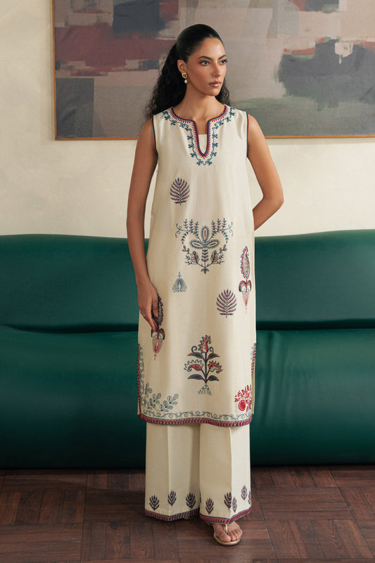 2 PIECE EMBROIDERED LAWN SUIT-SAND TREASURE (UNSTITCHED)
