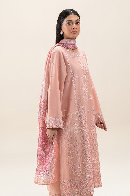 3 PIECE EMBROIDERED LAWN SUIT-SOFT SORBET (UNSTITCHED)