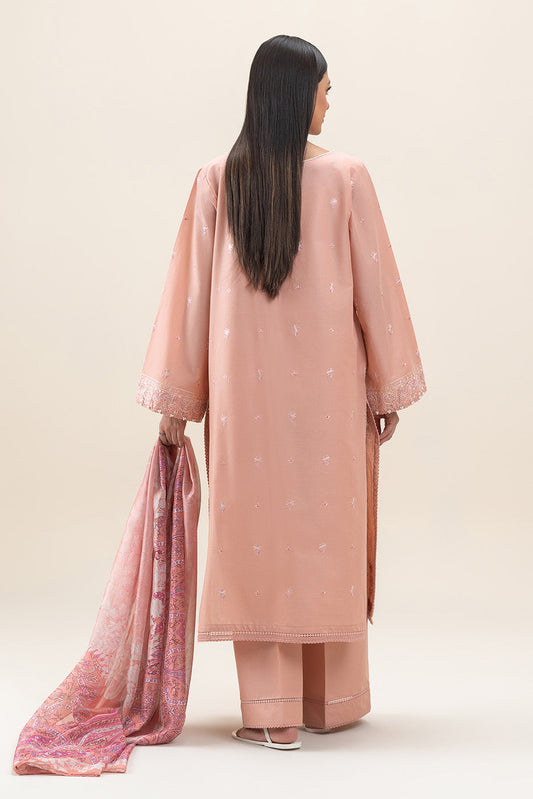 3 PIECE EMBROIDERED LAWN SUIT-SOFT SORBET (UNSTITCHED)