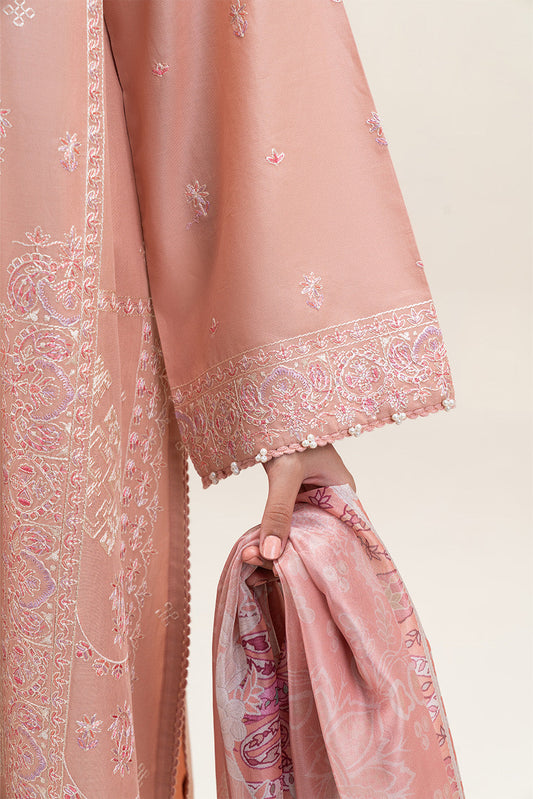 3 PIECE EMBROIDERED LAWN SUIT-SOFT SORBET (UNSTITCHED)