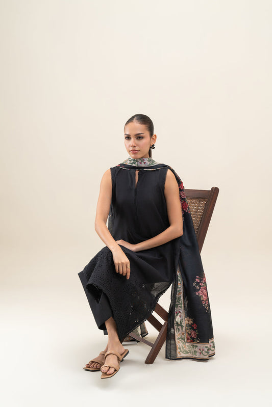 3 PIECE EMBROIDERED LAWN SUIT-ROSACEA PITCH (UNSTITCHED)