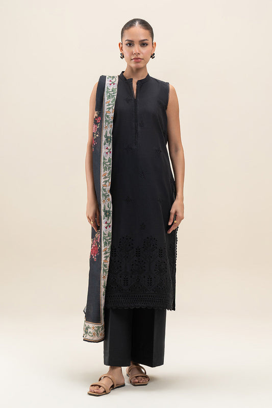 3 PIECE EMBROIDERED LAWN SUIT-ROSACEA PITCH (UNSTITCHED)