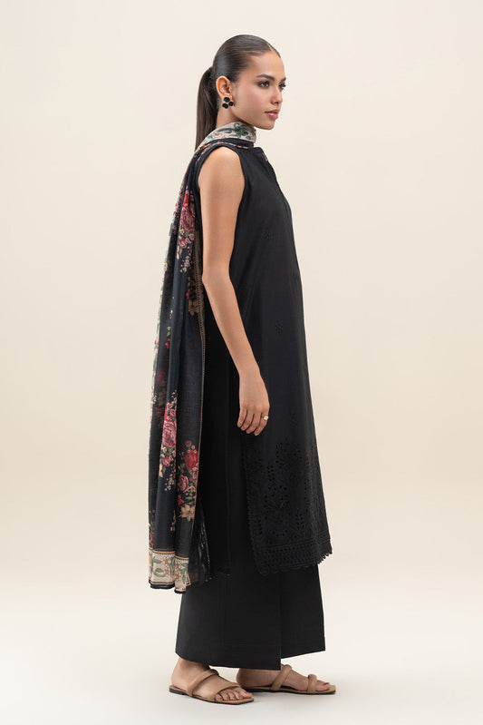 3 PIECE EMBROIDERED LAWN SUIT-ROSACEA PITCH (UNSTITCHED)