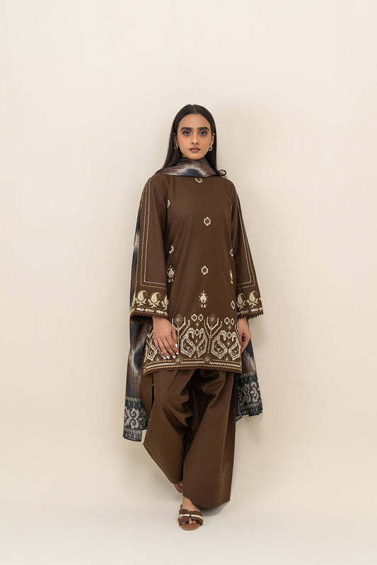3 PIECE EMBROIDERED LAWN SUIT-UMBER TWIST (UNSTITCHED)