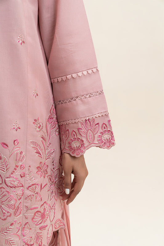3 PIECE EMBROIDERED LAWN SUIT-ROSE ORCHID (UNSTITCHED)