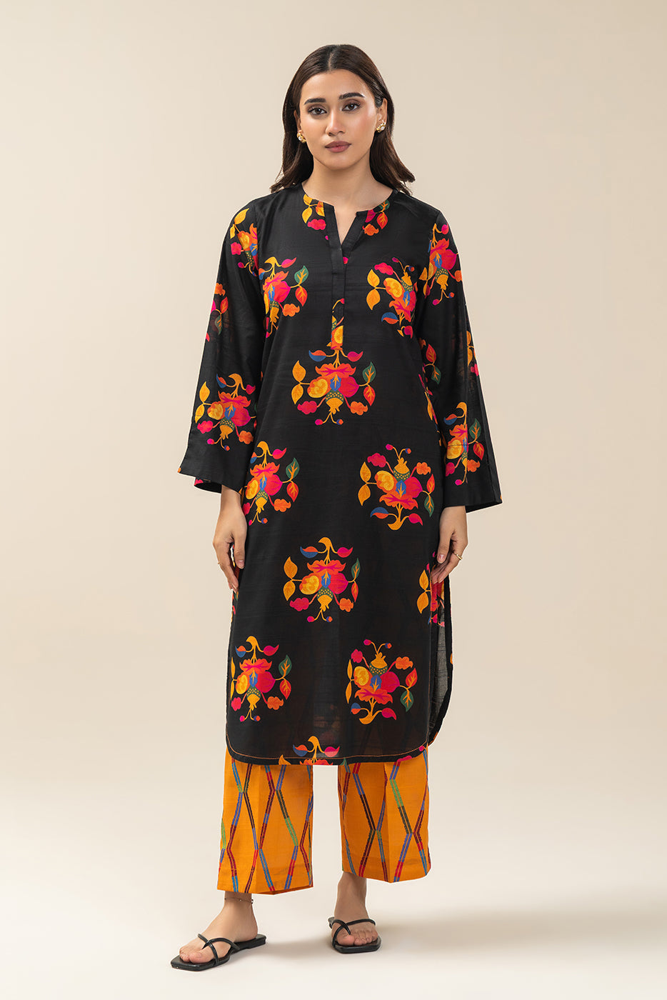 PRINTED DORIA LAWN SHIRT (PRET)