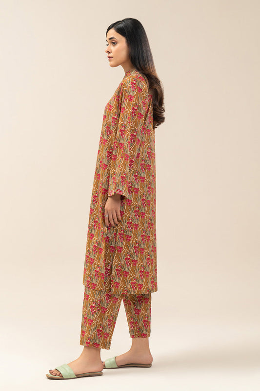 2 PIECE PRINTED LUREX LAWN SUIT (PRET)