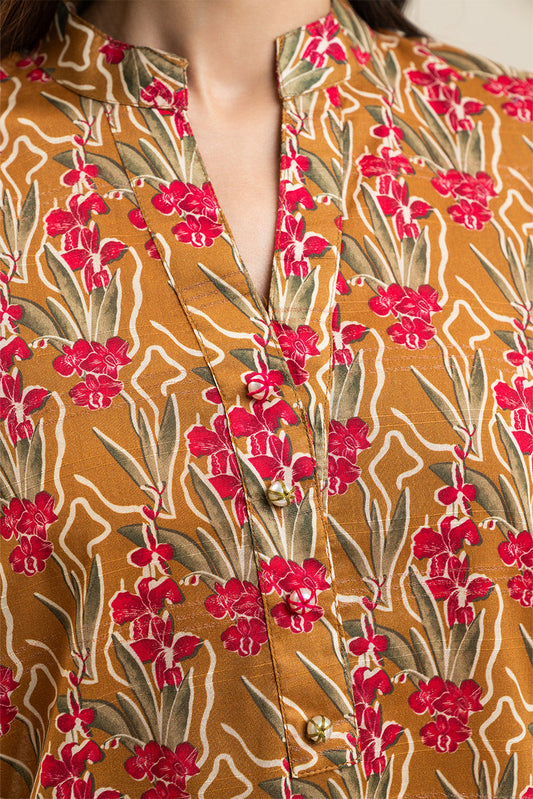 2 PIECE PRINTED LUREX LAWN SUIT (PRET)