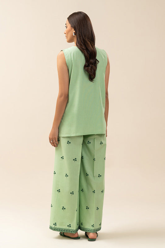 2 PIECE EMBROIDERED SLUB LAWN SUIT (FUSION)