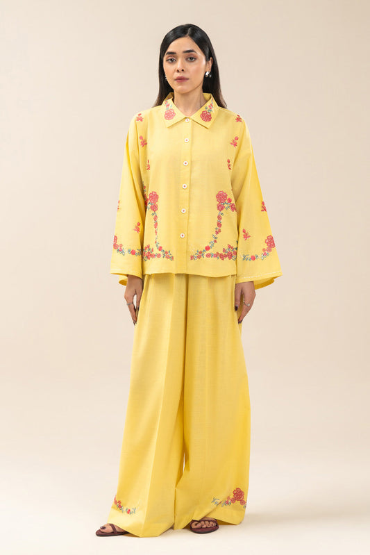 2 PIECE EMBROIDERED SLUB SUIT (FUSION)