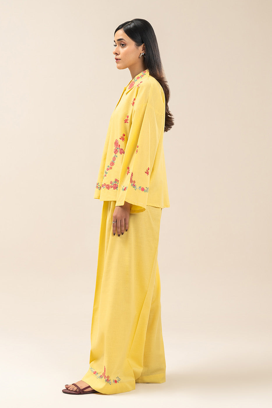 2 PIECE EMBROIDERED SLUB SUIT (FUSION)