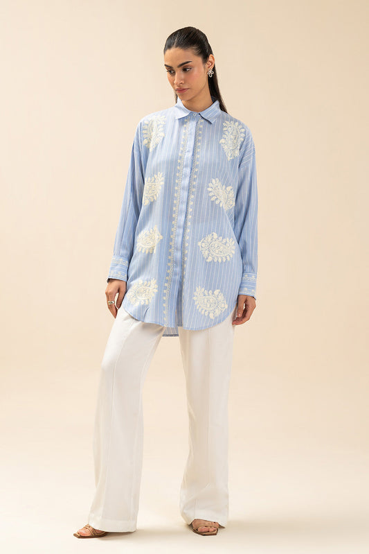 EMBROIDERED YARN DYED TOP (FLOW)