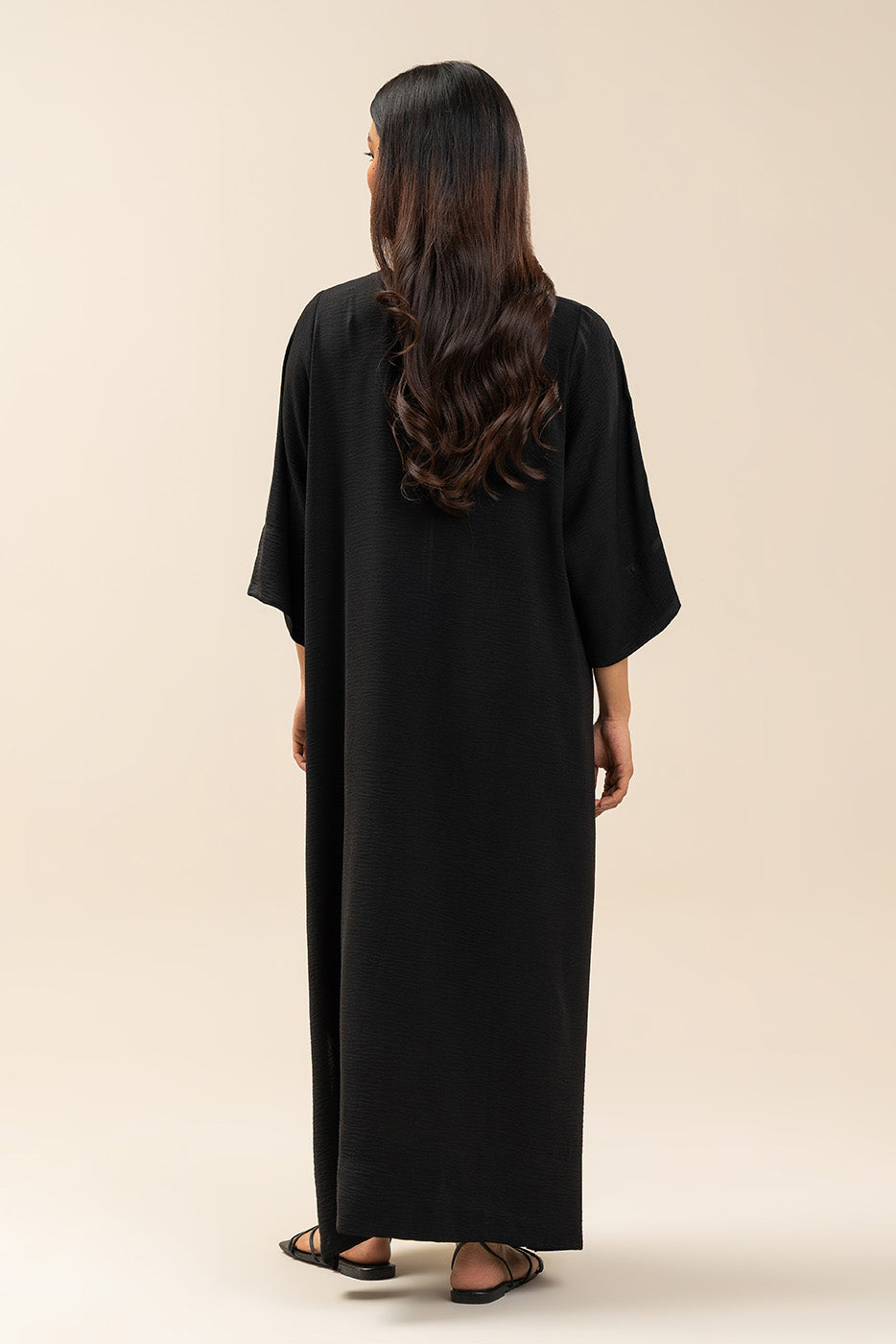 BASIC POLY CREPE DRESS(FLOW)