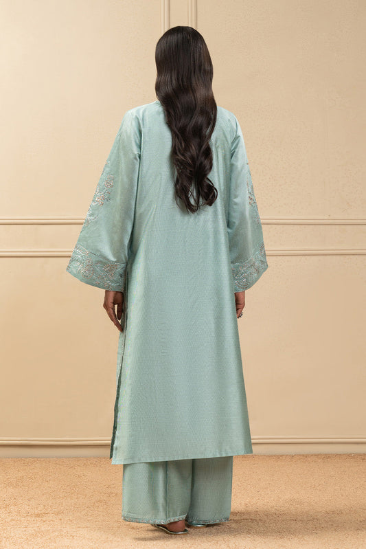 2 PIECE EMBROIDERED TWO TONE SUIT (HIGH CASUAL)