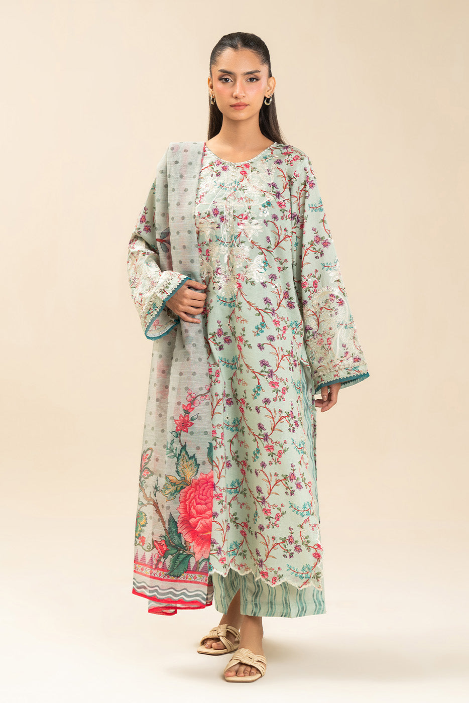 2 PIECE EMBROIDERED LAWN SUIT (HIGH CASUAL)