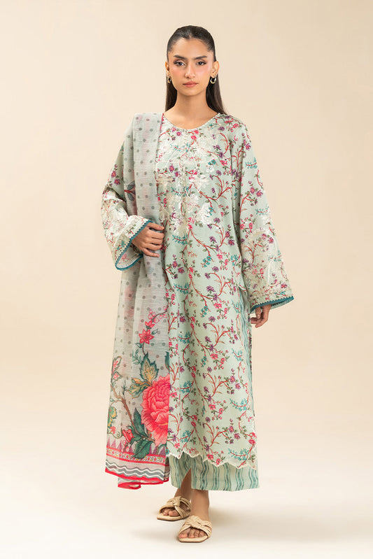3 PIECE EMBROIDERED LAWN SUIT (HIGH CASUAL)